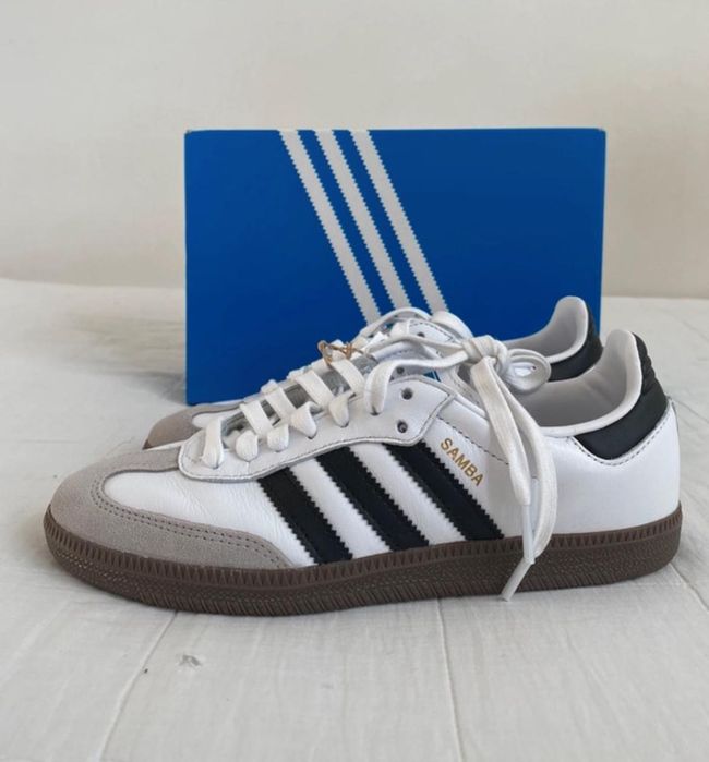 ADIDAS  SAMBA  białe sneakers buty białe czarne 41,5  NOWE ORYGINALNE  trampki obuwie damskie meskie