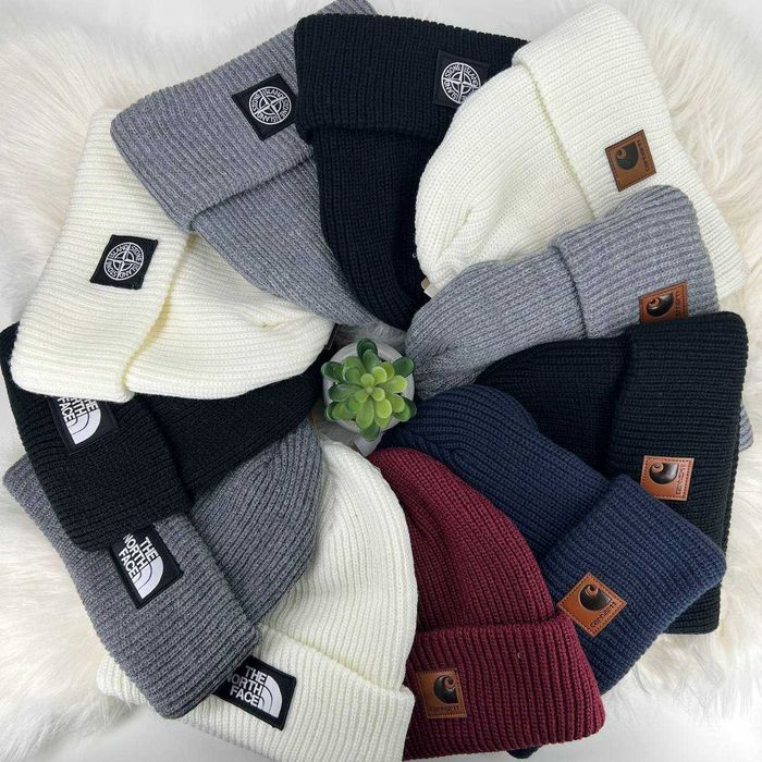 Нова шапка Carhartt вязана в рубчик кархарт шапка чоловіча унісекс