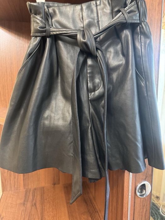 Шорты кофта ZARA экокожа
