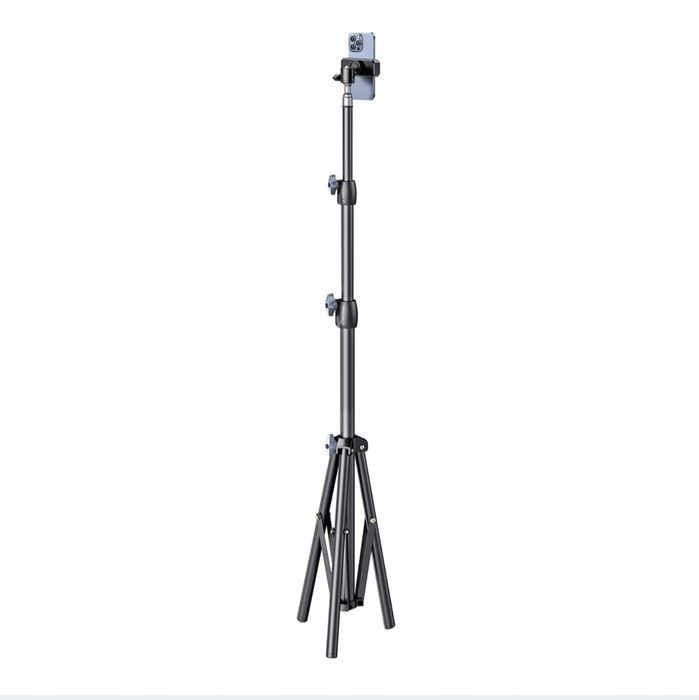 Nowy czarny regulowany statyw na telefon tripod
