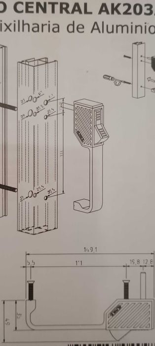 Puxadores de janela alumínio_Fecho Central_Polismar64285113074051123