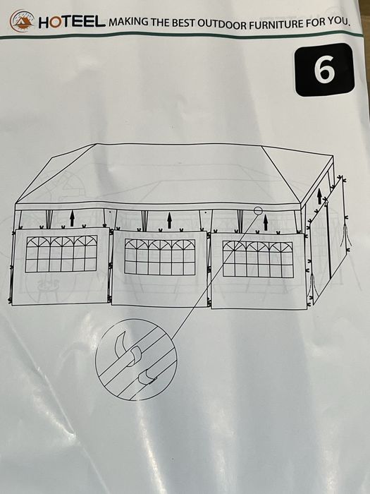 Namiot pawilon ogrodowy wystawowy imprezowy biały 3x9m,