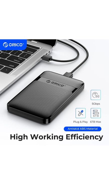 Зовнішня кишеня ORICO USB 3.0 для HDD/SSD 2.5" чорна