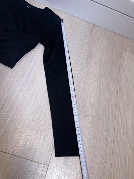 Top z długim rękawem S 36 czarny obcisły bluzka