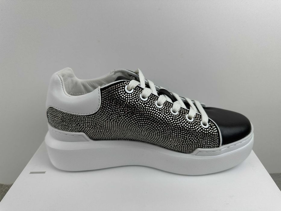buty damskie trampki skórzane pollini cekiny 37