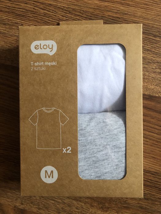 T-shirty męskie bawełniane Eloy zestaw Biały i Szary rozmiar M
