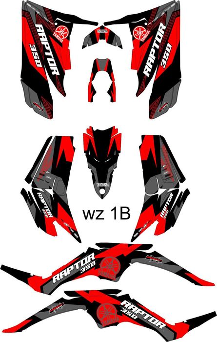 Naklejki Yamaha Raptor YFZ 350 Okleina