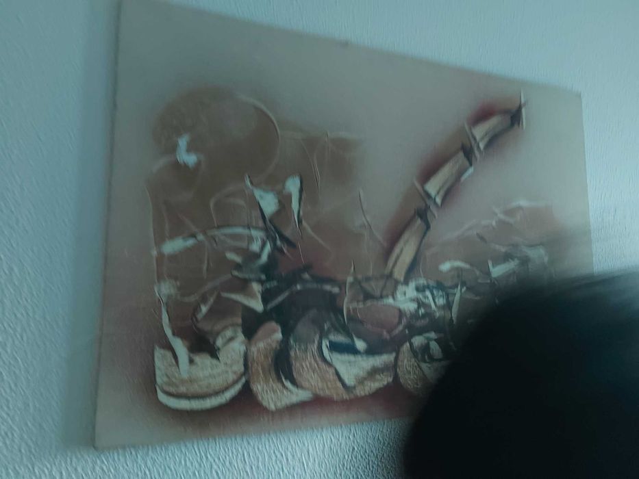 Conjunto de 4 telas (3+1) tons castanhos