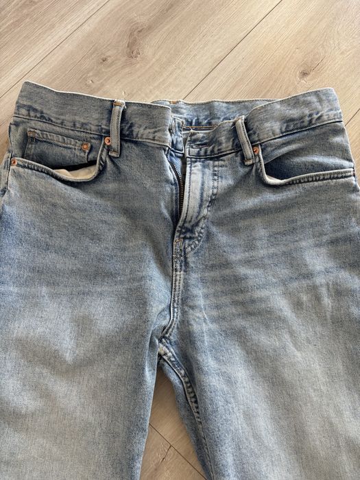 Spodnie slim fit jeansy męskie jasne 32/32