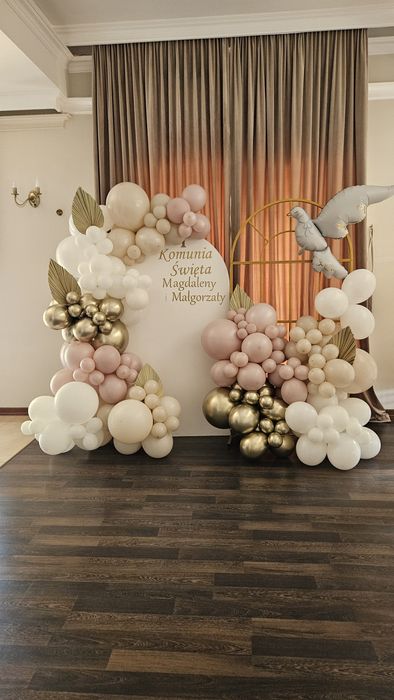 Dekoracja ścianka balony girlanda