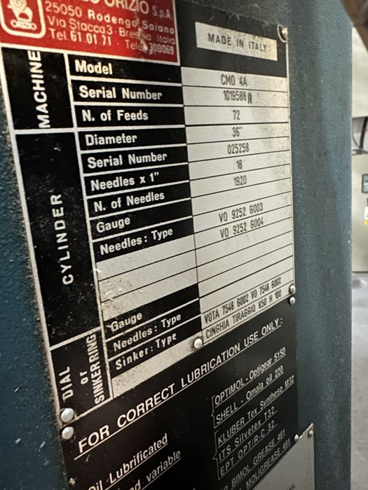 Maszyna dziewiarska ORIZIO CMO 4A - bez VAT