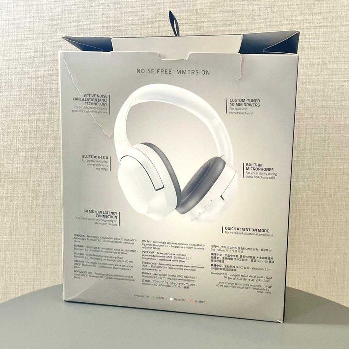 Zestaw słuchawkowy Bluetooth Razer OPUS X Gaming biały