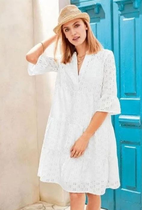 Красивое белое платье с прошвы 50-52 размер XL Esmara новое