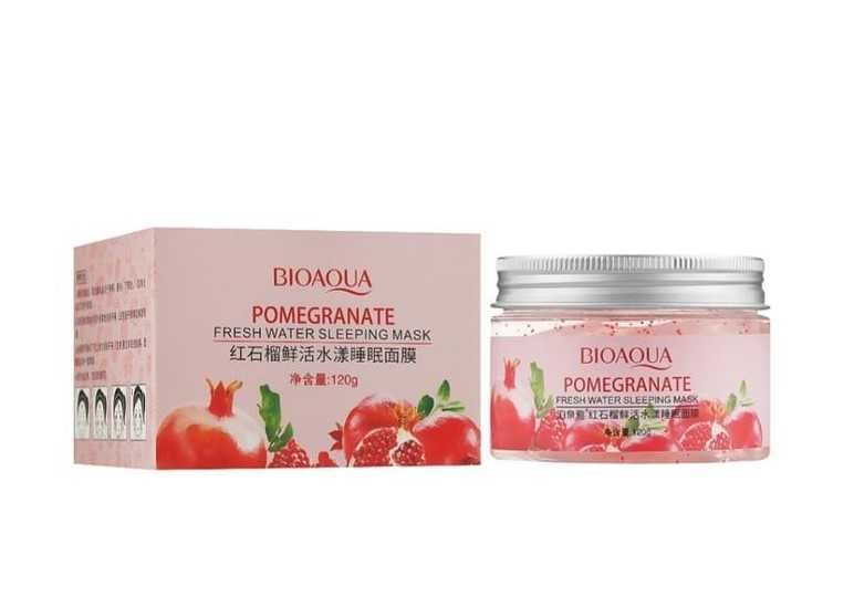 нічна маска з екстрактом гранату та гіалуроновою кислотою Bioaqua
