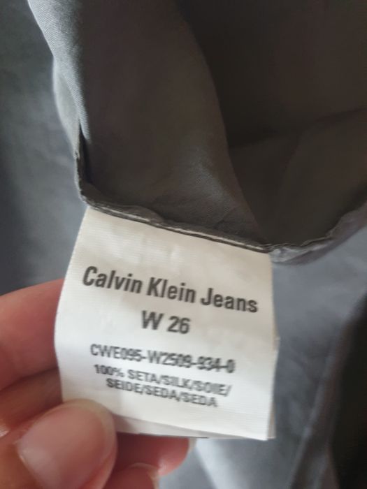 Calvin Klein _ Spódnica 100 % silk kopertowa 26