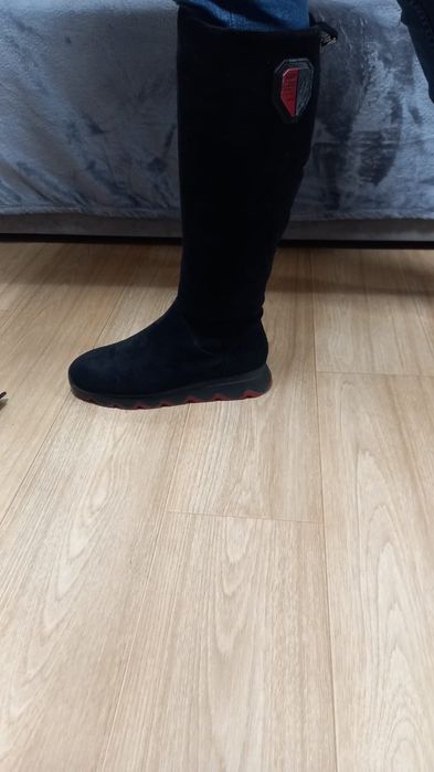 Зимові замшеві сапоги 39-40 розмір