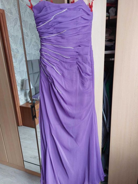 Fioletowa sukienka studniówkowa/sylwestrowa