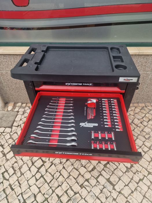 Carrinho de ferramenta de 6 gavetas 4 completas novo