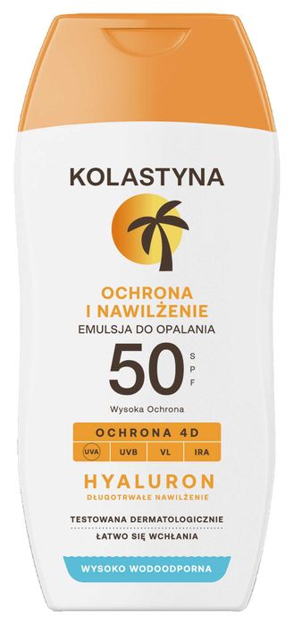 Emulsja do opalania Kolastyna SPF50 150ml Hyaluron wysoko wodoodporna