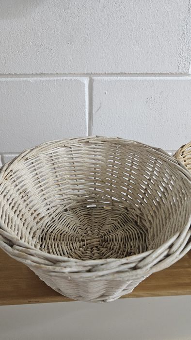 Conjunto de Decoração Rústica - Cestas de Vime e Lanterna