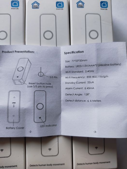 Wifi Czujnik ruchu PIR Tuya Smart life home