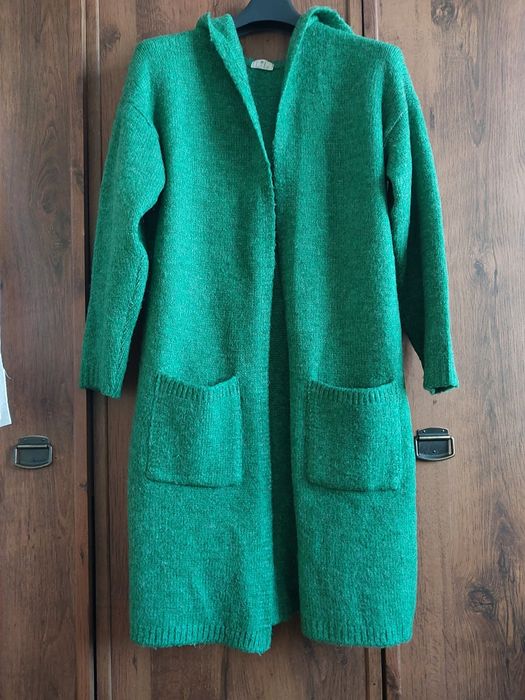 Sweter/kardigan z kapturem  M/L