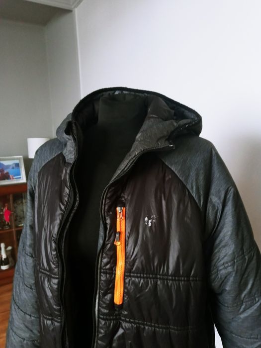 Kurtka meska 4F kaptur szara pikowana 2XL