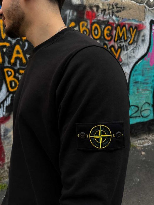 Черный Свитшот Stone Island (Cotton 100%)
