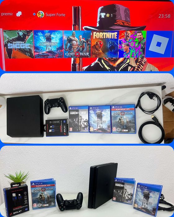 Playstation 4 + Comando + Jogos ( impecavel )