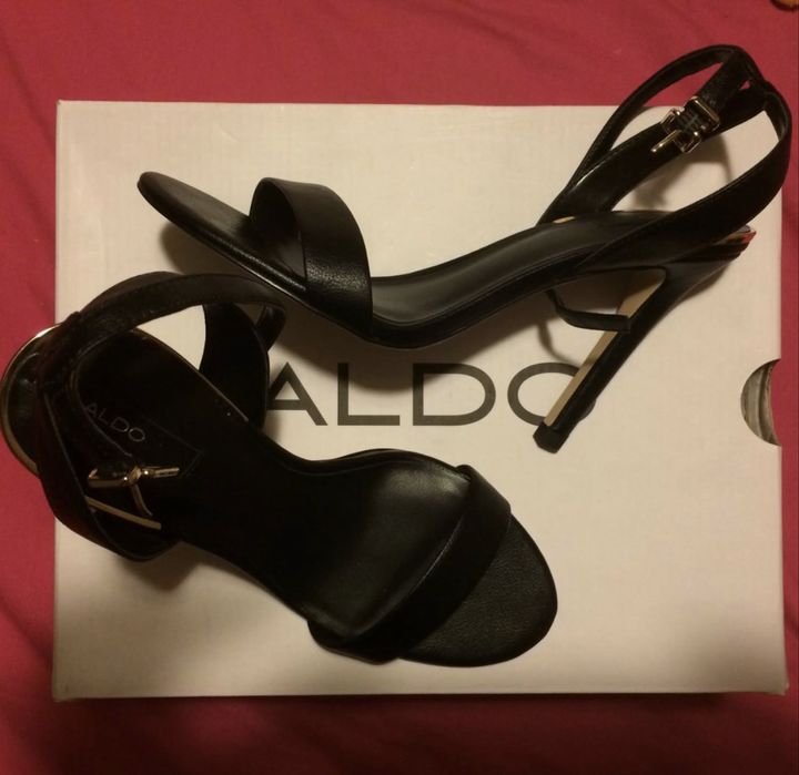 ALDO Black High Heel Sandals – Like New (WhatsApp)