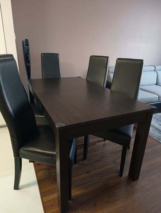 Zestaw mebli - sofa, stół, 6 x krzesło, komoda, szafka rtv + GRATISy