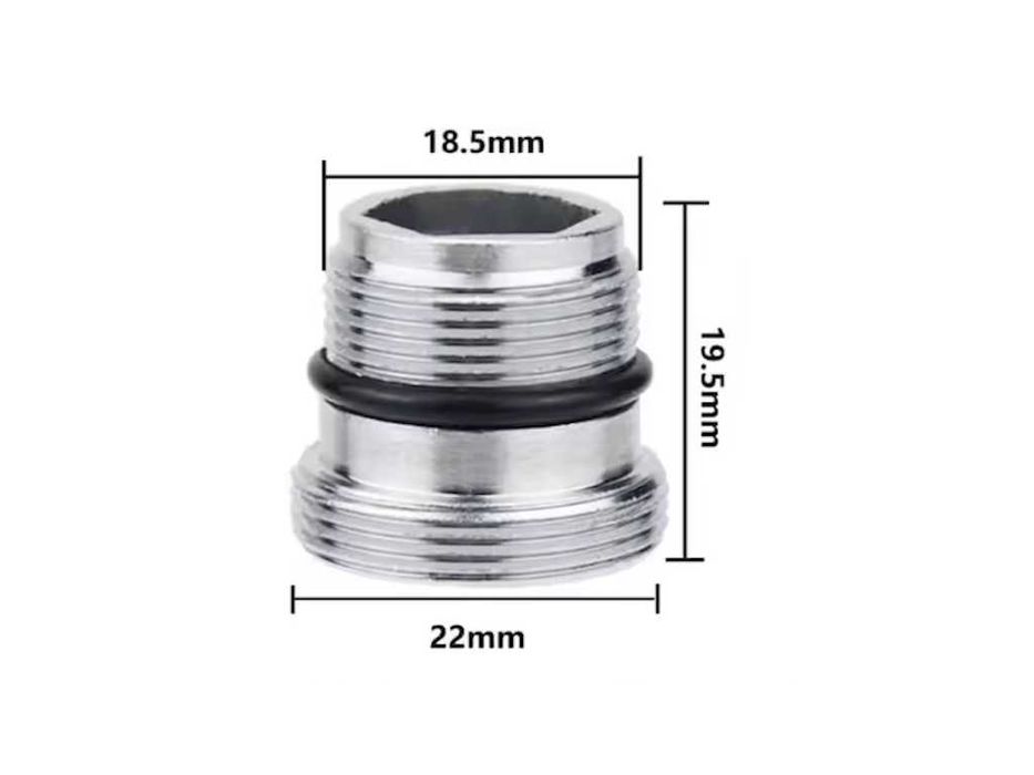 Adapter przejściówka do perlatora z M18,5 na M22 Ikea Kludi Grohe