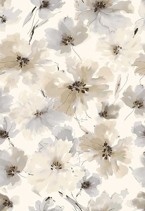 Tapeta samoprzylepna Murgall 300x44cm kwiatowa beżowa akwarela Vintage
