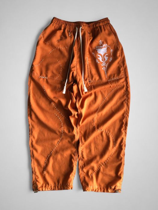 Широкие льняные штаны в стиле Бохо ручная работа