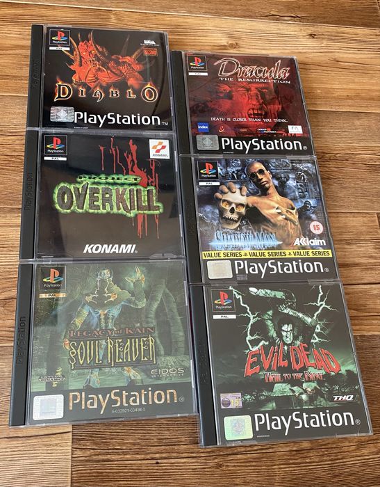 Sony PS1: Silent Hill, Resident Evil, Dino Crisis,Twisted Metal,Diablo