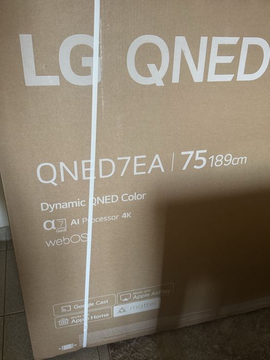 Lg QNED AI nova na caixa