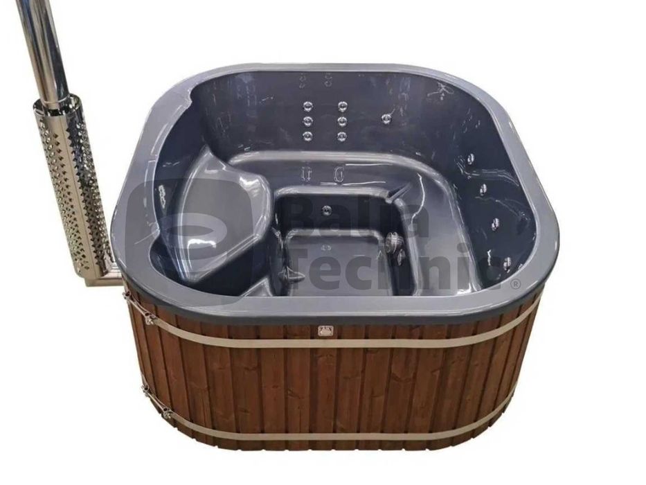 Wkład akrylowy kwadratowy zintegrowany do balii ogrodowej