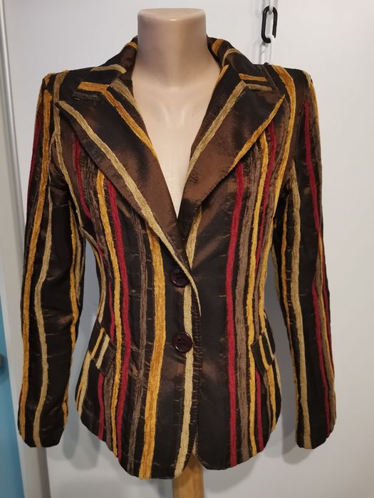 Marynarka damska Please rozm M, pasy, vintage