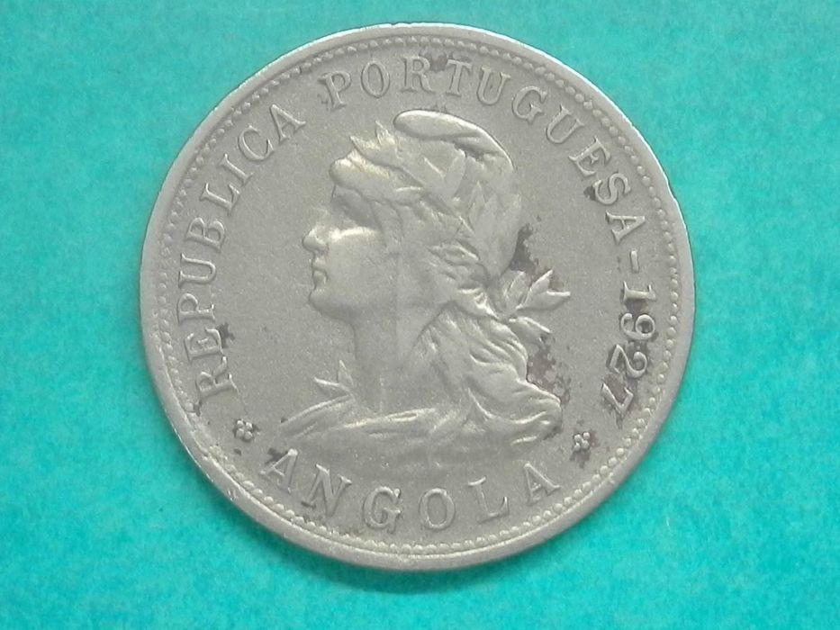 616 - Angola: 50 Centavos, 1927, Alpaca, for €6.00
