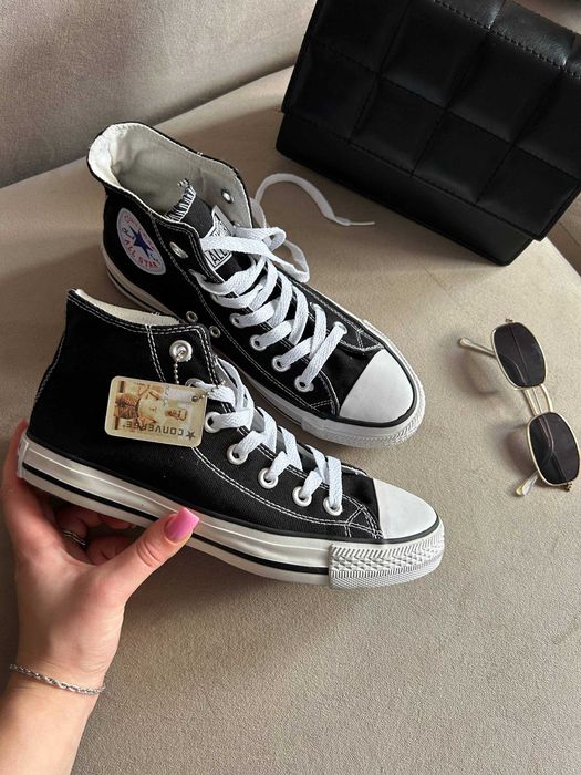 Converse All Star Chuk Tailor високі коверси чорні НАЛОЖКА