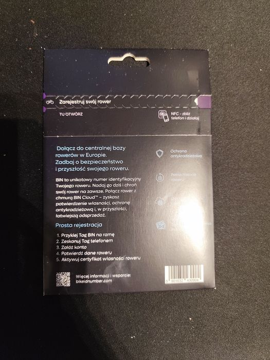 Rejestracja na rowerowa anty kradzieży