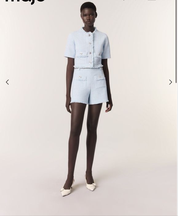 Maje твидовые шорты