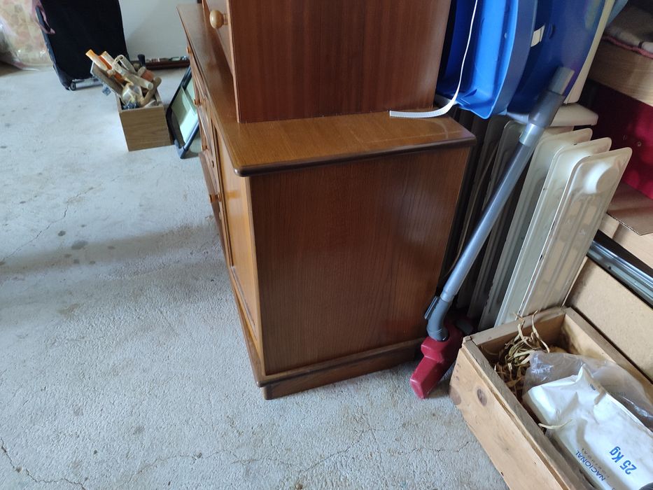 Cómoda de quarto castanha madeira