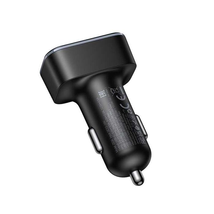 Ładowarka samochodowa z wyświetlaczem LCD 2x USB + USB C PD 42W Z63A