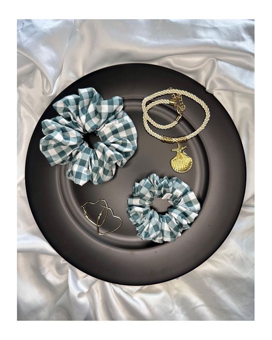 Scrunchie Handmade - Zestaw 2 gumek - Ręcznie szyte - Lovely