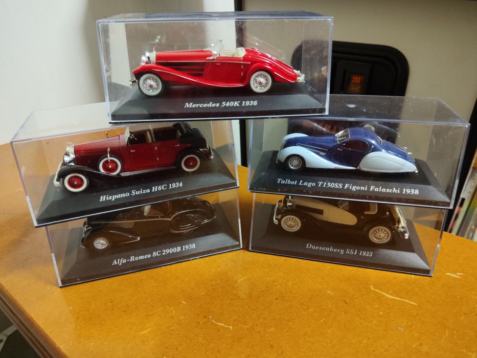 RARIDADE  Lote 5 Carros Clássicos Coleção Altaya 1:43 (Novos!)