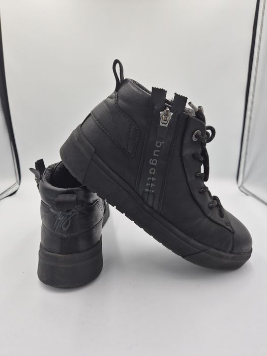Sneakersy męskie czarne bugatti 40 skóra ekologiczna