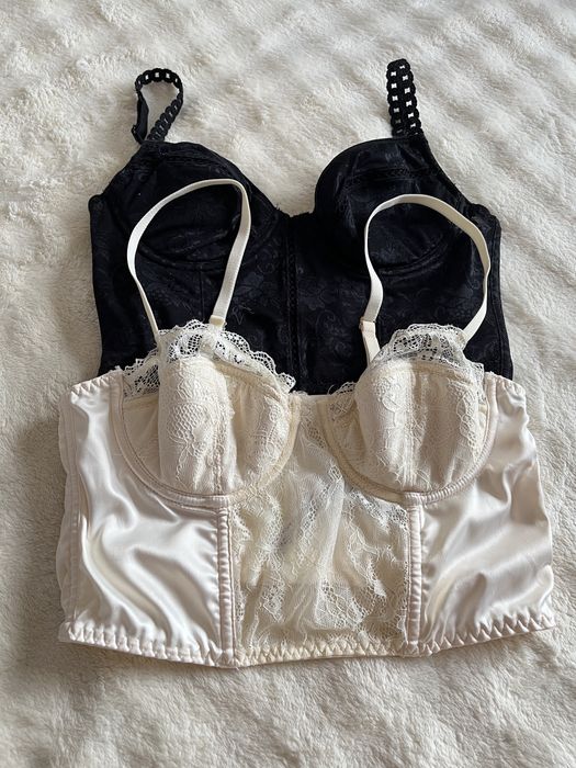 Корсет , чорний та молочний