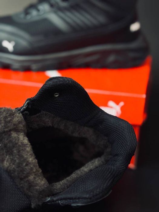 Зимние кросовки puma чоловічі теплі кросівки пума кожание кросовки