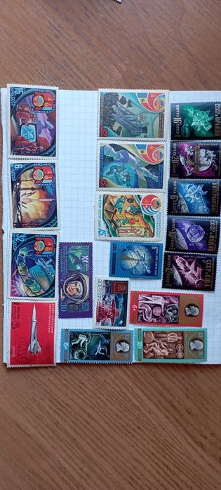 Марки тема Космос и авиация СССР негашенные